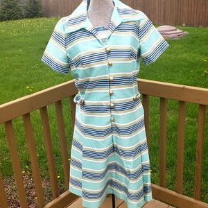 Vintage 1960s Nancy Greer Striped Dress